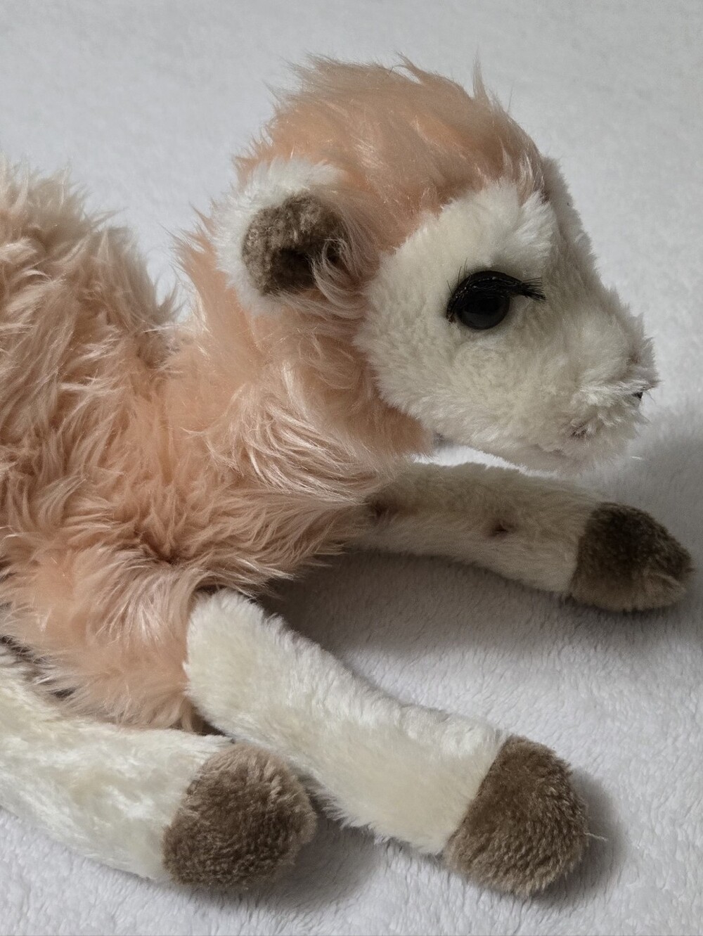 Vintage Chosun Realistic Camel Plush Toy Floppy Long Legs Curly Fur 1977